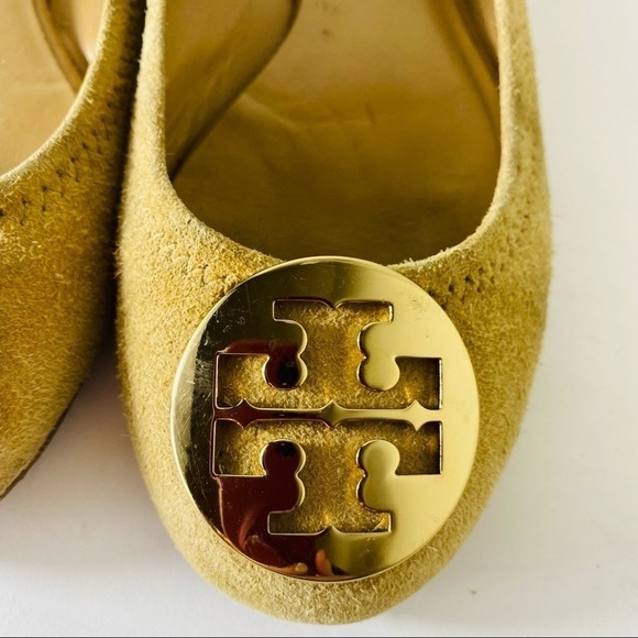 Tory Burch Reva Ballet Suede Flats Tan Size: 6 - Picture 6 of 8